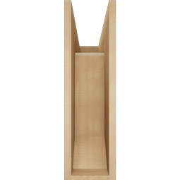Ekena Millwork - BKTUR0756X22X26TRA06RCPR - Timberthane Faux Wood Traditional Style Bracket w/ Offset Brace, Slat Ends, 7 1/2"W x 22"D x 26"H, Primed Tan