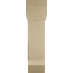 Ekena Millwork - BKTUR0756X22X30TRA06RCPR - Timberthane Faux Wood Traditional Style Bracket w/ Offset Brace, Slat Ends, 7 1/2"W x 22"D x 30"H, Primed Tan