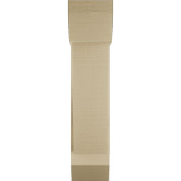 Ekena Millwork - BKTUR0756X22X34TRA06RCPR - Timberthane Faux Wood Traditional Style Bracket w/ Offset Brace, Slat Ends, 7 1/2"W x 22"D x 34"H, Primed Tan