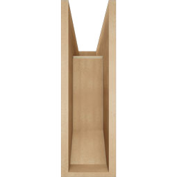 Ekena Millwork - BKTUR0756X24X24TRA06RCPR - Timberthane Faux Wood Traditional Style Bracket w/ Offset Brace, Slat Ends, 7 1/2"W x 24"D x 24"H, Primed Tan