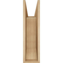Ekena Millwork - BKTUR0756X24X28TRA06RCPR - Timberthane Faux Wood Traditional Style Bracket w/ Offset Brace, Slat Ends, 7 1/2"W x 24"D x 28"H, Primed Tan