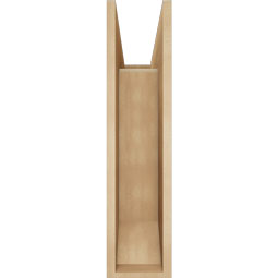 Ekena Millwork - BKTUR0756X24X32TRA06RCPR - Timberthane Faux Wood Traditional Style Bracket w/ Offset Brace, Slat Ends, 7 1/2"W x 24"D x 32"H, Primed Tan