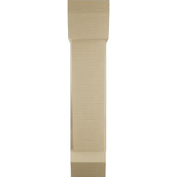 Ekena Millwork - BKTUR0756X24X36TRA06RCPR - Timberthane Faux Wood Traditional Style Bracket w/ Offset Brace, Slat Ends, 7 1/2"W x 24"D x 36"H, Primed Tan
