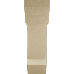 Ekena Millwork - BKTUR0756X26X26TRA06RCPR - Timberthane Faux Wood Traditional Style Bracket w/ Offset Brace, Slat Ends, 7 1/2"W x 26"D x 26"H, Primed Tan