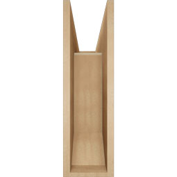 Ekena Millwork - BKTUR0756X26X26TRA06RCPR - Timberthane Faux Wood Traditional Style Bracket w/ Offset Brace, Slat Ends, 7 1/2"W x 26"D x 26"H, Primed Tan