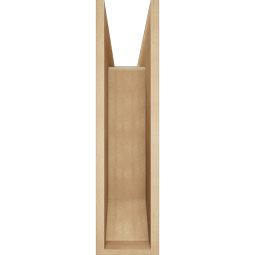 Ekena Millwork - BKTUR0756X26X30TRA06RCPR - Timberthane Faux Wood Traditional Style Bracket w/ Offset Brace, Slat Ends, 7 1/2"W x 26"D x 30"H, Primed Tan