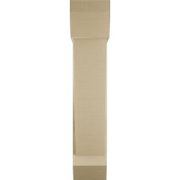 Ekena Millwork - BKTUR0756X26X38TRA06RCPR - Timberthane Faux Wood Traditional Style Bracket w/ Offset Brace, Slat Ends, 7 1/2"W x 26"D x 38"H, Primed Tan