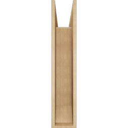 Ekena Millwork - BKTUR0756X26X38TRA06RCPR - Timberthane Faux Wood Traditional Style Bracket w/ Offset Brace, Slat Ends, 7 1/2"W x 26"D x 38"H, Primed Tan