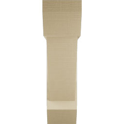 Ekena Millwork - BKTUR0756X28X28TRA06RCPR - Timberthane Faux Wood Traditional Style Bracket w/ Offset Brace, Slat Ends, 7 1/2"W x 28"D x 28"H, Primed Tan