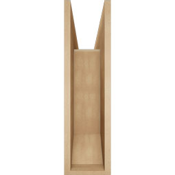 Ekena Millwork - BKTUR0756X28X28TRA06RCPR - Timberthane Faux Wood Traditional Style Bracket w/ Offset Brace, Slat Ends, 7 1/2"W x 28"D x 28"H, Primed Tan