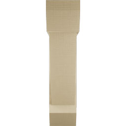 Ekena Millwork - BKTUR0756X28X32TRA06RCPR - Timberthane Faux Wood Traditional Style Bracket w/ Offset Brace, Slat Ends, 7 1/2"W x 28"D x 32"H, Primed Tan