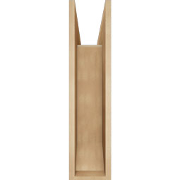 Ekena Millwork - BKTUR0756X28X32TRA06RCPR - Timberthane Faux Wood Traditional Style Bracket w/ Offset Brace, Slat Ends, 7 1/2"W x 28"D x 32"H, Primed Tan