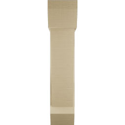 Ekena Millwork - BKTUR0756X28X36TRA06RCPR - Timberthane Faux Wood Traditional Style Bracket w/ Offset Brace, Slat Ends, 7 1/2"W x 28"D x 36"H, Primed Tan