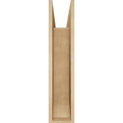 Ekena Millwork - BKTUR0756X28X36TRA06RCPR - Timberthane Faux Wood Traditional Style Bracket w/ Offset Brace, Slat Ends, 7 1/2"W x 28"D x 36"H, Primed Tan