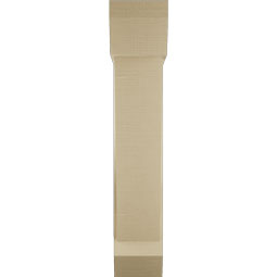 Ekena Millwork - BKTUR0756X28X40TRA06RCPR - Timberthane Faux Wood Traditional Style Bracket w/ Offset Brace, Slat Ends, 7 1/2"W x 28"D x 40"H, Primed Tan
