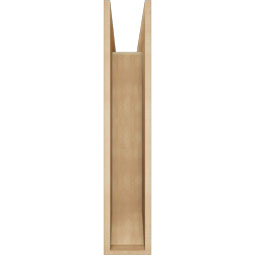 Ekena Millwork - BKTUR0756X28X40TRA06RCPR - Timberthane Faux Wood Traditional Style Bracket w/ Offset Brace, Slat Ends, 7 1/2"W x 28"D x 40"H, Primed Tan