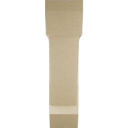 Ekena Millwork - BKTUR0756X30X30TRA06RCPR - Timberthane Faux Wood Traditional Style Bracket w/ Offset Brace, Slat Ends, 7 1/2"W x 30"D x 30"H, Primed Tan