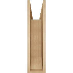 Ekena Millwork - BKTUR0756X30X30TRA06RCPR - Timberthane Faux Wood Traditional Style Bracket w/ Offset Brace, Slat Ends, 7 1/2"W x 30"D x 30"H, Primed Tan