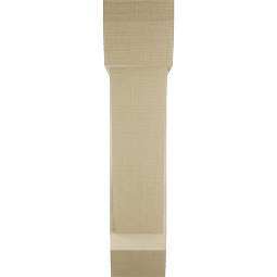 Ekena Millwork - BKTUR0756X30X34TRA06RCPR - Timberthane Faux Wood Traditional Style Bracket w/ Offset Brace, Slat Ends, 7 1/2"W x 30"D x 34"H, Primed Tan