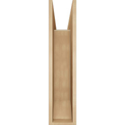Ekena Millwork - BKTUR0756X30X34TRA06RCPR - Timberthane Faux Wood Traditional Style Bracket w/ Offset Brace, Slat Ends, 7 1/2"W x 30"D x 34"H, Primed Tan