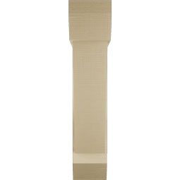 Ekena Millwork - BKTUR0756X30X36TRA06RCPR - Timberthane Faux Wood Traditional Style Bracket w/ Offset Brace, Slat Ends, 7 1/2"W x 30"D x 36"H, Primed Tan