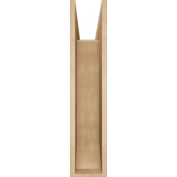 Ekena Millwork - BKTUR0756X30X36TRA06RCPR - Timberthane Faux Wood Traditional Style Bracket w/ Offset Brace, Slat Ends, 7 1/2"W x 30"D x 36"H, Primed Tan