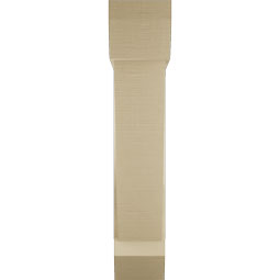 Ekena Millwork - BKTUR0756X30X38TRA06RCPR - Timberthane Faux Wood Traditional Style Bracket w/ Offset Brace, Slat Ends, 7 1/2"W x 30"D x 38"H, Primed Tan