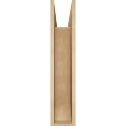 Ekena Millwork - BKTUR0756X30X38TRA06RCPR - Timberthane Faux Wood Traditional Style Bracket w/ Offset Brace, Slat Ends, 7 1/2"W x 30"D x 38"H, Primed Tan