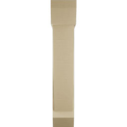 Ekena Millwork - BKTUR0756X30X42TRA06RCPR - Timberthane Faux Wood Traditional Style Bracket w/ Offset Brace, Slat Ends, 7 1/2"W x 30"D x 42"H, Primed Tan