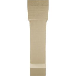 Ekena Millwork - BKTUR0756X32X32TRA06RCPR - Timberthane Faux Wood Traditional Style Bracket w/ Offset Brace, Slat Ends, 7 1/2"W x 32"D x 32"H, Primed Tan