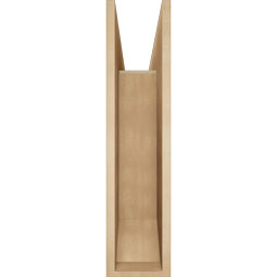 Ekena Millwork - BKTUR0756X32X32TRA06RCPR - Timberthane Faux Wood Traditional Style Bracket w/ Offset Brace, Slat Ends, 7 1/2"W x 32"D x 32"H, Primed Tan