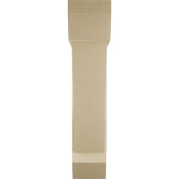 Ekena Millwork - BKTUR0756X32X36TRA06RCPR - Timberthane Faux Wood Traditional Style Bracket w/ Offset Brace, Slat Ends, 7 1/2"W x 32"D x 36"H, Primed Tan