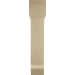 Ekena Millwork - BKTUR0756X32X38TRA06RCPR - Timberthane Faux Wood Traditional Style Bracket w/ Offset Brace, Slat Ends, 7 1/2"W x 32"D x 38"H, Primed Tan