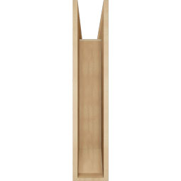 Ekena Millwork - BKTUR0756X32X38TRA06RCPR - Timberthane Faux Wood Traditional Style Bracket w/ Offset Brace, Slat Ends, 7 1/2"W x 32"D x 38"H, Primed Tan