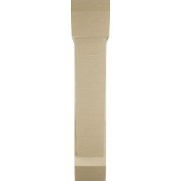 Ekena Millwork - BKTUR0756X32X40TRA06RCPR - Timberthane Faux Wood Traditional Style Bracket w/ Offset Brace, Slat Ends, 7 1/2"W x 32"D x 40"H, Primed Tan