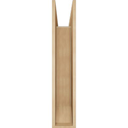 Ekena Millwork - BKTUR0756X32X40TRA06RCPR - Timberthane Faux Wood Traditional Style Bracket w/ Offset Brace, Slat Ends, 7 1/2"W x 32"D x 40"H, Primed Tan