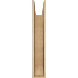 Ekena Millwork - BKTUR0756X32X44TRA06RCPR - Timberthane Faux Wood Traditional Style Bracket w/ Offset Brace, Slat Ends, 7 1/2"W x 32"D x 44"H, Primed Tan