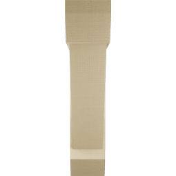 Ekena Millwork - BKTUR0756X34X34TRA06RCPR - Timberthane Faux Wood Traditional Style Bracket w/ Offset Brace, Slat Ends, 7 1/2"W x 34"D x 34"H, Primed Tan
