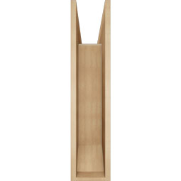 Ekena Millwork - BKTUR0756X34X34TRA06RCPR - Timberthane Faux Wood Traditional Style Bracket w/ Offset Brace, Slat Ends, 7 1/2"W x 34"D x 34"H, Primed Tan