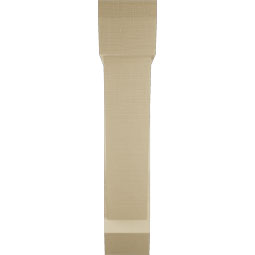 Ekena Millwork - BKTUR0756X34X38TRA06RCPR - Timberthane Faux Wood Traditional Style Bracket w/ Offset Brace, Slat Ends, 7 1/2"W x 34"D x 38"H, Primed Tan