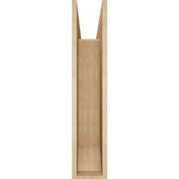 Ekena Millwork - BKTUR0756X34X38TRA06RCPR - Timberthane Faux Wood Traditional Style Bracket w/ Offset Brace, Slat Ends, 7 1/2"W x 34"D x 38"H, Primed Tan