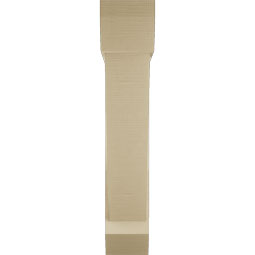 Ekena Millwork - BKTUR0756X34X40TRA06RCPR - Timberthane Faux Wood Traditional Style Bracket w/ Offset Brace, Slat Ends, 7 1/2"W x 34"D x 40"H, Primed Tan