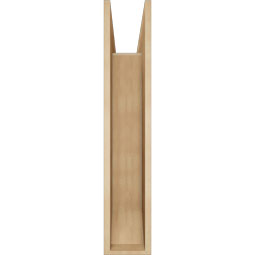 Ekena Millwork - BKTUR0756X34X40TRA06RCPR - Timberthane Faux Wood Traditional Style Bracket w/ Offset Brace, Slat Ends, 7 1/2"W x 34"D x 40"H, Primed Tan