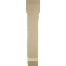 Ekena Millwork - BKTUR0756X34X42TRA06RCPR - Timberthane Faux Wood Traditional Style Bracket w/ Offset Brace, Slat Ends, 7 1/2"W x 34"D x 42"H, Primed Tan