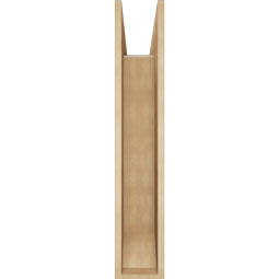 Ekena Millwork - BKTUR0756X34X42TRA06RCPR - Timberthane Faux Wood Traditional Style Bracket w/ Offset Brace, Slat Ends, 7 1/2"W x 34"D x 42"H, Primed Tan