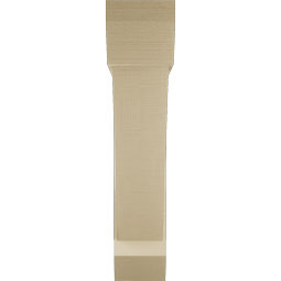 Ekena Millwork - BKTUR0756X36X36TRA06RCPR - Timberthane Faux Wood Traditional Style Bracket w/ Offset Brace, Slat Ends, 7 1/2"W x 36"D x 36"H, Primed Tan