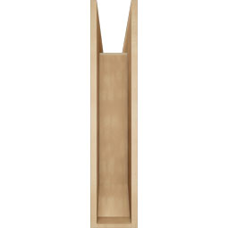 Ekena Millwork - BKTUR0756X36X36TRA06RCPR - Timberthane Faux Wood Traditional Style Bracket w/ Offset Brace, Slat Ends, 7 1/2"W x 36"D x 36"H, Primed Tan