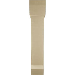 Ekena Millwork - BKTUR0756X36X40TRA06RCPR - Timberthane Faux Wood Traditional Style Bracket w/ Offset Brace, Slat Ends, 7 1/2"W x 36"D x 40"H, Primed Tan