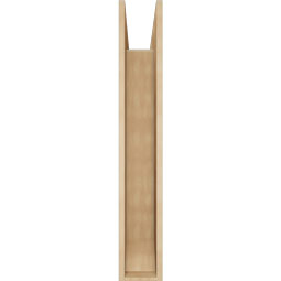 Ekena Millwork - BKTUR0756X36X48TRA06RCPR - Timberthane Faux Wood Traditional Style Bracket w/ Offset Brace, Slat Ends, 7 1/2"W x 36"D x 48"H, Primed Tan