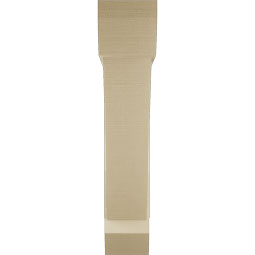 Ekena Millwork - BKTUR0756X38X38TRA06RCPR - Timberthane Faux Wood Traditional Style Bracket w/ Offset Brace, Slat Ends, 7 1/2"W x 38"D x 38"H, Primed Tan